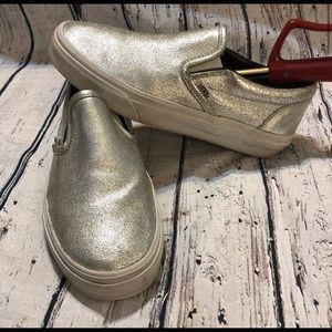 Vans Silver Slip On 7